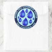 Wenn man Wasser schützt, bewahrt man das Leben Runder Aufkleber (Tasche)