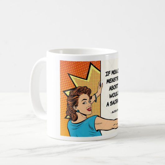 Wenn Männer Menstruation Kaffeetasse (Vorderseite Links)