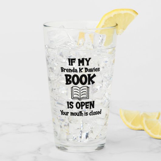 Wenn mein Brenda K Davies-Buch geöffnet ist Glas (Rückseite Ice)