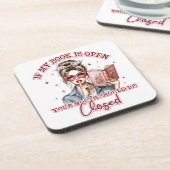 Wenn mein Buch geöffnet ist... Getränkeuntersetzer (Linke Seite)