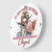 Wenn mein Buch geöffnet ist... Große Wanduhr (Winkel)