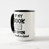 Wenn mein Buch geöffnet ist, ist die Tasse geschlo (Vorderseite Links)