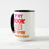 Wenn mein Buch geöffnet ist, ist die Tasse geschlo (Vorderseite Links)