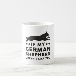 Wenn mein deutscher Schäferhund Hund Lover Vintage Kaffeetasse