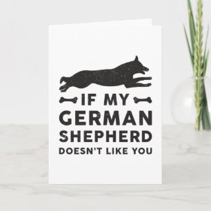 Wenn mein deutscher Schäferhund Hund Lover Vintage Karte