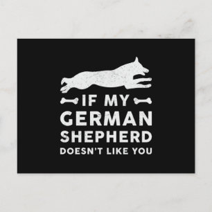 Wenn mein deutscher Schäferhund-Hundeliebhaber-Pet Postkarte