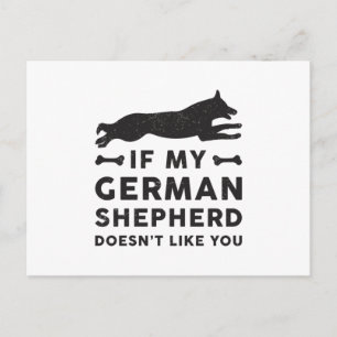 Wenn mein deutscher Schäferhund-Hundeliebhaber Vin Postkarte