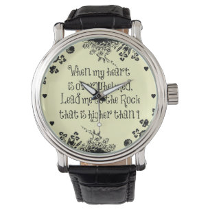 Wenn mein Herz überwältigt Bibelverse ist Armbanduhr