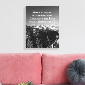 Wenn mein Herz überwältigt Bibelverse ist Leinwanddruck (Insitu (Wohnzimmer))