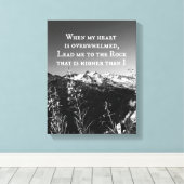 Wenn mein Herz überwältigt Bibelverse ist Leinwanddruck (Insitu (Holzboden))
