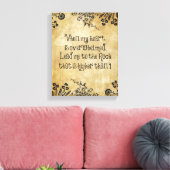 Wenn mein Herz überwältigt Bibelverse ist Leinwanddruck (Insitu (Wohnzimmer))