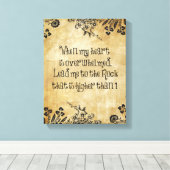 Wenn mein Herz überwältigt Bibelverse ist Leinwanddruck (Insitu (Holzboden))