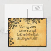 Wenn mein Herz überwältigt Bibelverse ist Postkarte (Vorne/Hinten)