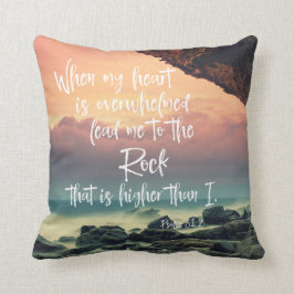 Wenn mein Herz überwältigt Psalms Bibel Verse Kissen