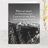 Wenn mein Herz überwältigter Bibel-Vers ist Karte (Gelbe Blume)