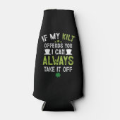 Wenn mein Kilt Ihnen den schönen St. Patrick's Day Flaschenkühler (Vorderseite)