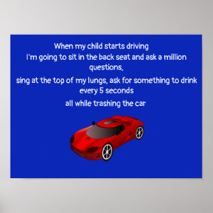 Wenn mein Kind mit dem Fahren beginnt Poster