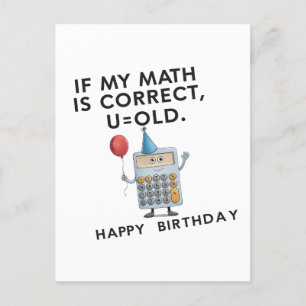 Wenn meine Mathe richtig ist U alten lustigen Vate Postkarte