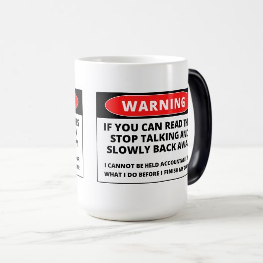 Wenn möglich, Zurück Funny - Farbmorphie Tasse (VorderseiteRechts)