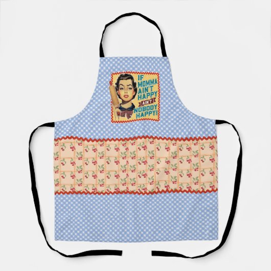 Wenn Momma nicht glücklich ist, ist es nicht glück Schürze (Vorderseite)