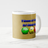 Wenn Momma nicht glücklich Sprichwort mit Emojis Jumbo-Tasse (Vorderseite Rechts)