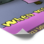 Wenn Monster Veganes Witzplakat machen Poster (Ecke)