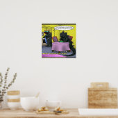 Wenn Monster Veganes Witzplakat machen Poster (Küche)