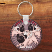 Wenn Möpsen fliegen Schlüsselanhänger (Vorderseite)