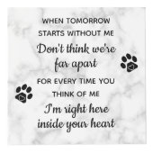 Wenn morgen ohne mich beginnt Foto zur Erinnerung Würfel (Rechts)