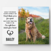 Wenn morgen ohne mich beginnt Hundeschema Fotoplatte (Vorderseite)