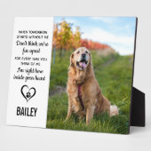 Wenn morgen ohne mich beginnt Hundeschema Fotoplatte (Seite)