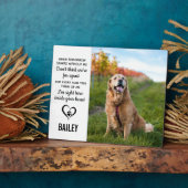 Wenn morgen ohne mich beginnt Hundeschema Fotoplatte (Seite)