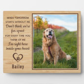 Wenn morgen ohne mich beginnt Memorial Fotoplatte (Vorderseite)