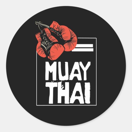 Wenn Muay Thai Ihr Leben ist Runder Aufkleber (Vorderseite)