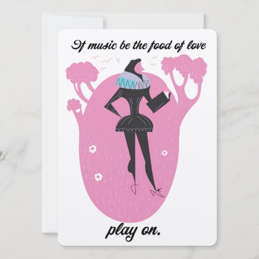 Wenn Musik das Essen der Liebe ist, spielt man auf (Vorderseite)