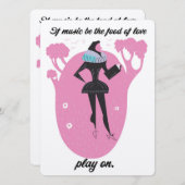 Wenn Musik das Essen der Liebe ist, spielt man auf (Vorne/Hinten)