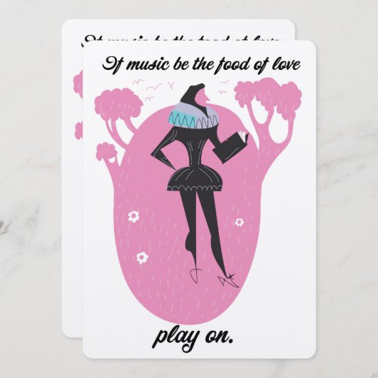 Wenn Musik das Essen der Liebe ist, spielt man auf (Vorne/Hinten)