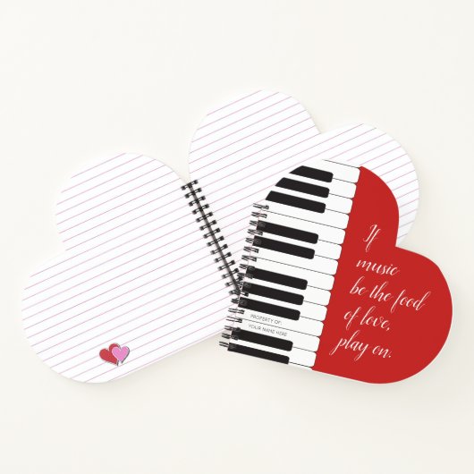 Wenn Musik das Futter der Liebe ist - Klavierkonze Notizblock (Innenseite)