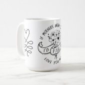 Wenn Mütter Blume wären, wähle ich dir Mama aus Kaffeetasse (Vorderseite Links)
