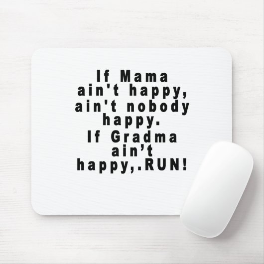 Wenn Mutter nicht glücklich ist, nicht ist Mousepad (Mit Mouse)