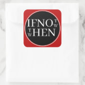 Wenn nicht jetzt Aufkleber (Tasche)