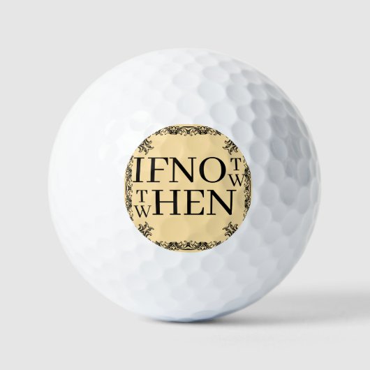 Wenn nicht jetzt Golfbälle (Vorderseite)