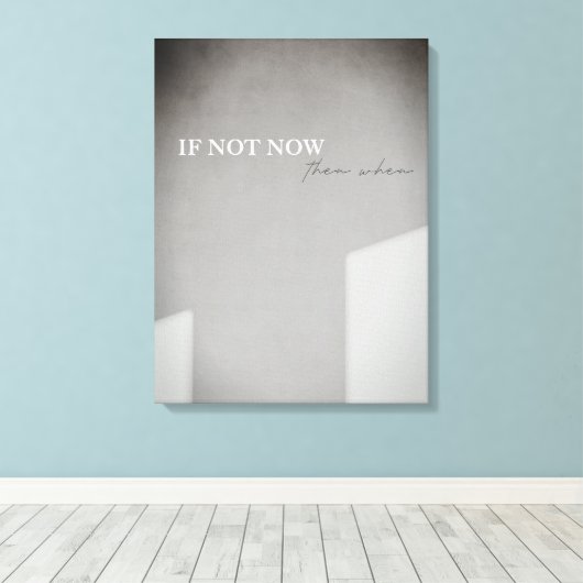 Wenn nicht jetzt, wenn Leinwand (Insitu (Holzboden))