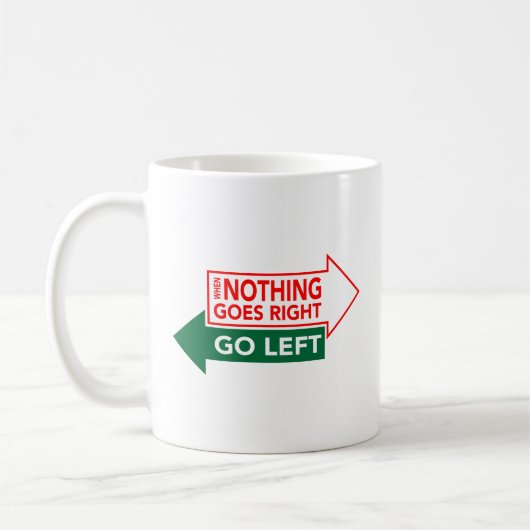 Wenn nichts richtig läuft - inspirierendes Zitat Kaffeetasse (Links)