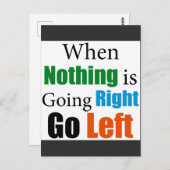 Wenn nichts richtig läuft postkarte (Vorne/Hinten)