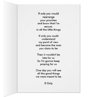 "Wenn nur" Ausdruckkarte