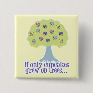 Wenn nur Cupcakes auf Bäumen Button