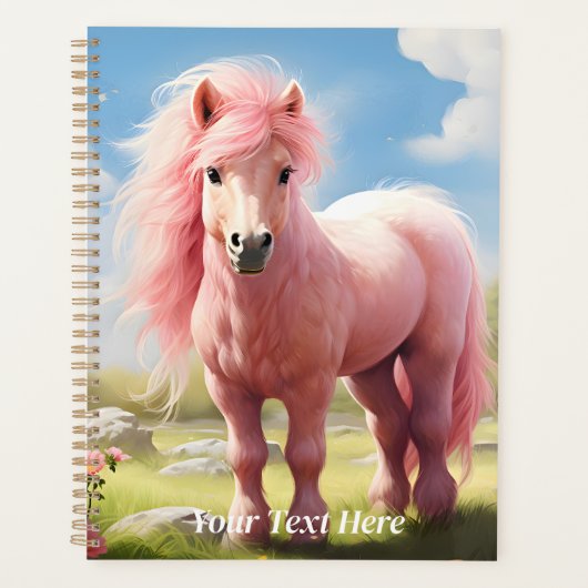 Wenn nur Ponies Personalisiert in Rosa kämen Planer (Vorderseite)