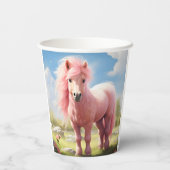 Wenn nur Ponies pink kämen Pappbecher (Rückseite)