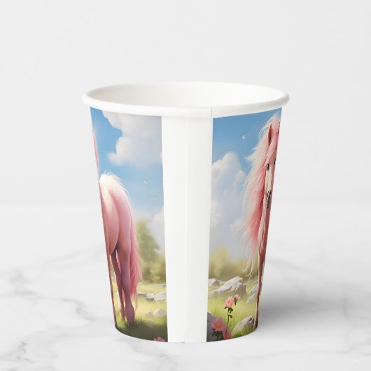 Wenn nur Ponies pink kämen Pappbecher (Rechts)